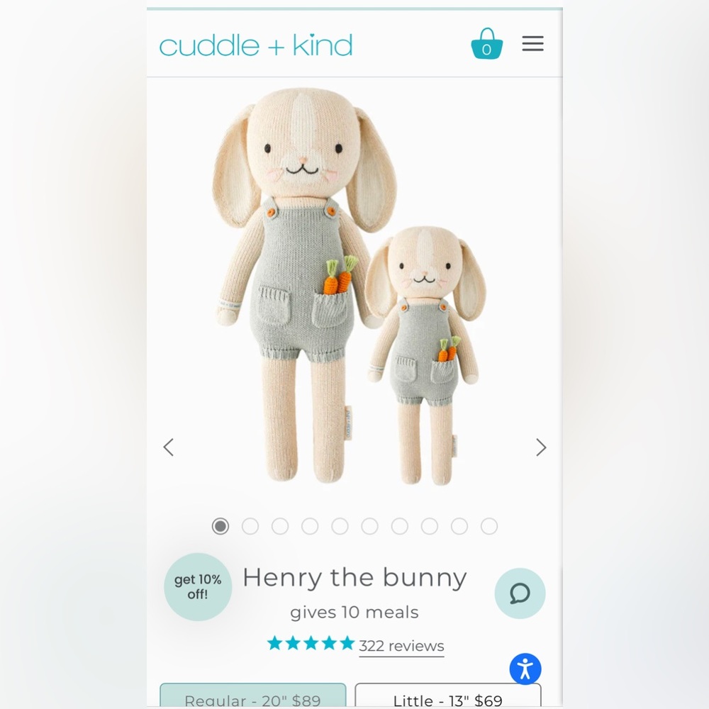 Cuddle + Kind Henry the Bunny 20”